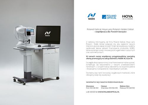 Zyskaj VOUCHER na soczewki MiYOSMART przy zakupie Biometru optycznego AL-Scan M w promocyjnej cenie